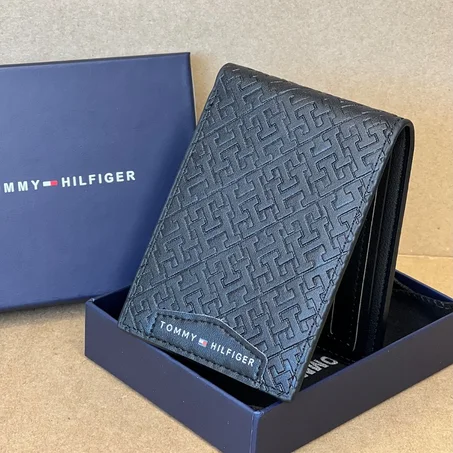 محفظة رجالية انيقة فخمة Tommy Hilfiger