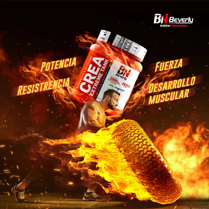 Creatine Monohydrate beverly Micronisée Crea Extreme Tank 500g (100 Servings)