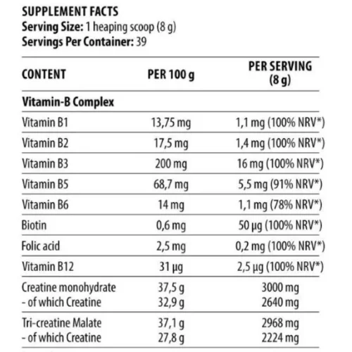 DY Nutrition Creatine Monohydrate (Unflavored) - 60 Servings, 300g