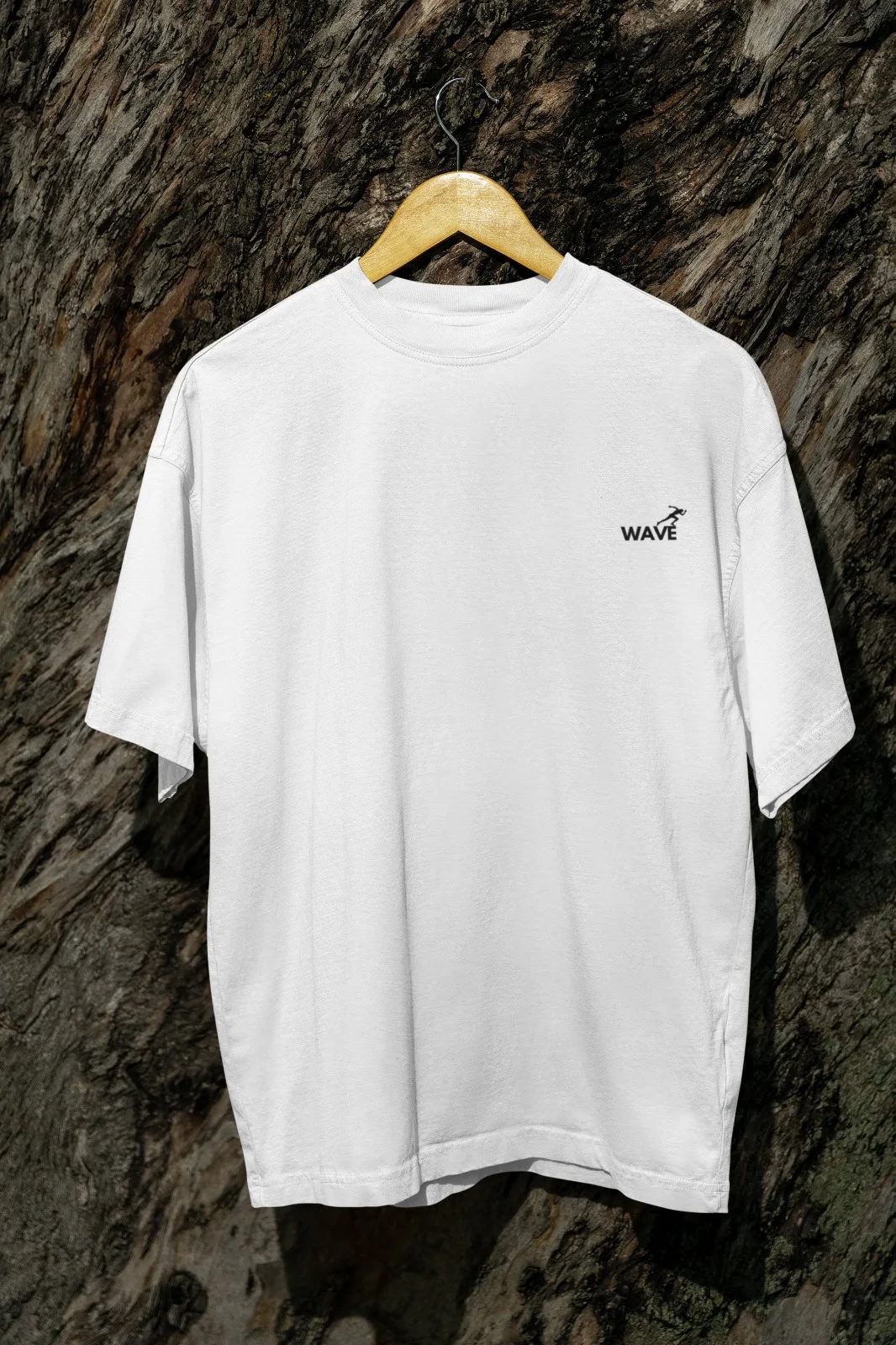 Oversize  T-shirt - WAVE-   BLANC