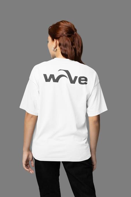 Oversize  T-shirt - WAVE-   BLANC