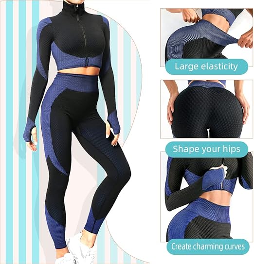 ENSEMBLE 3 PIECES NOIR / BLEU