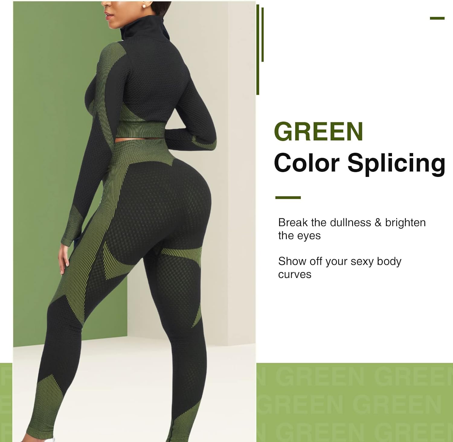ENSEMBLE 3 PIECES NOIR / VERTE