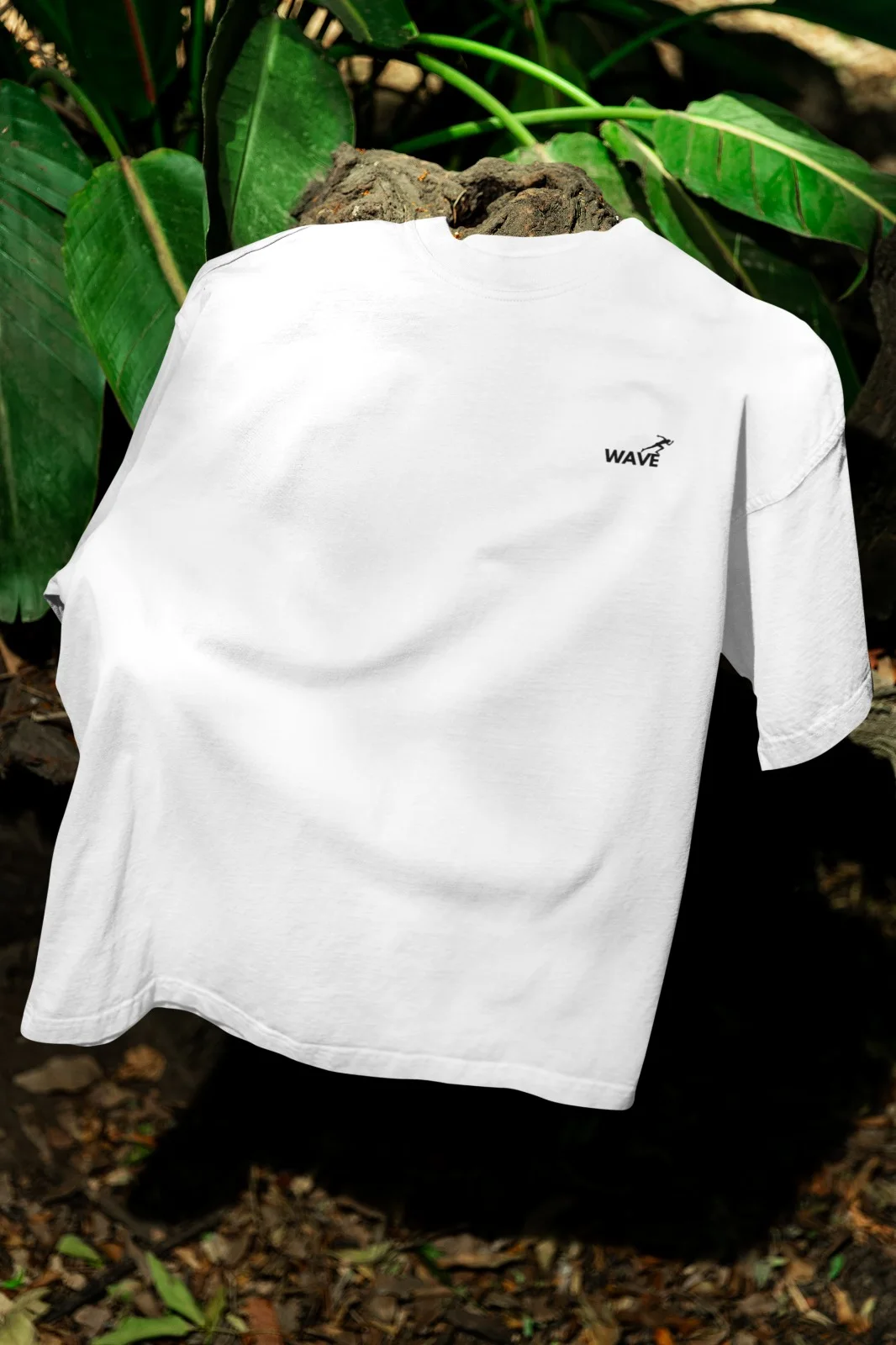 Oversize  T-shirt - WAVE-   BLANC