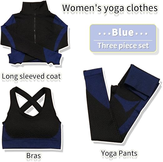 ENSEMBLE 3 PIECES NOIR / BLEU