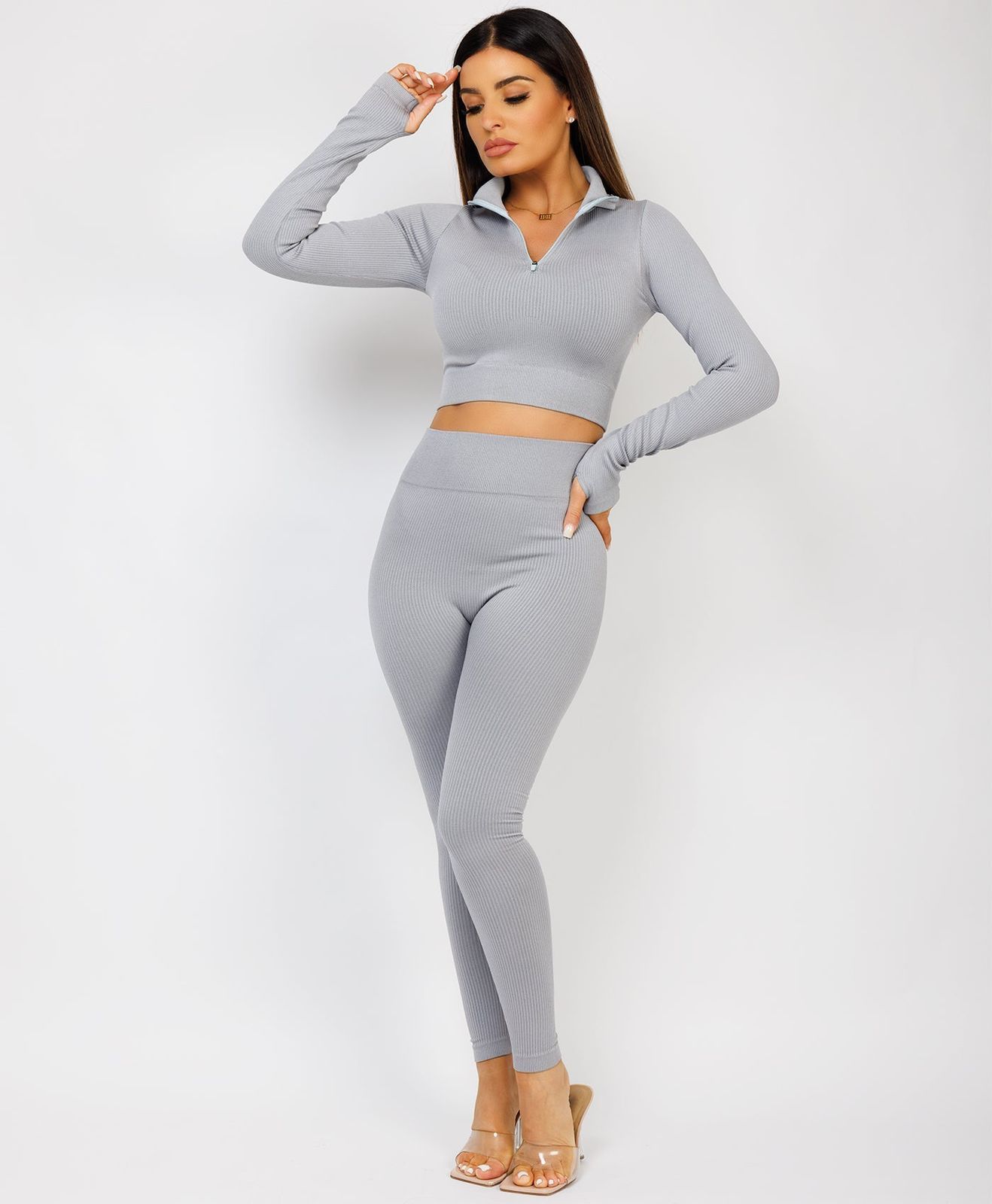 ENSEMBLE 2 PIECES  NOIR - GRIS - BIEGE UNIFORME