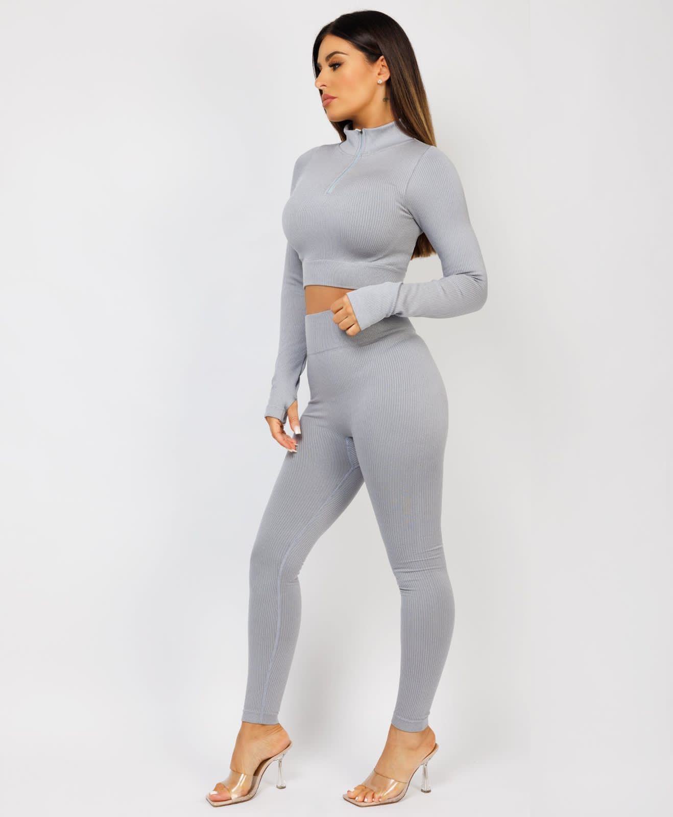 ENSEMBLE 2 PIECES  NOIR - GRIS - BIEGE UNIFORME