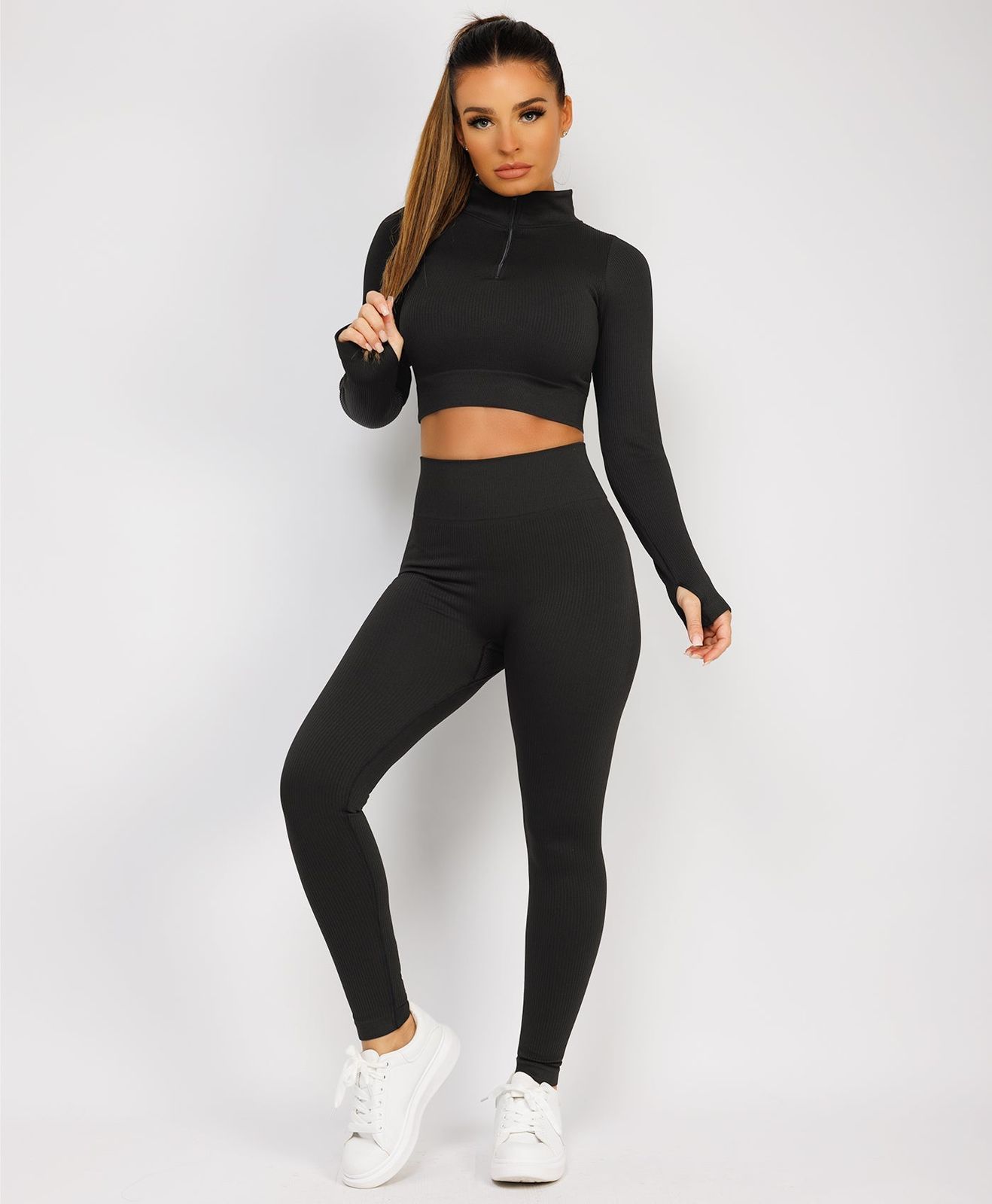ENSEMBLE 2 PIECES  NOIR - GRIS - BIEGE UNIFORME
