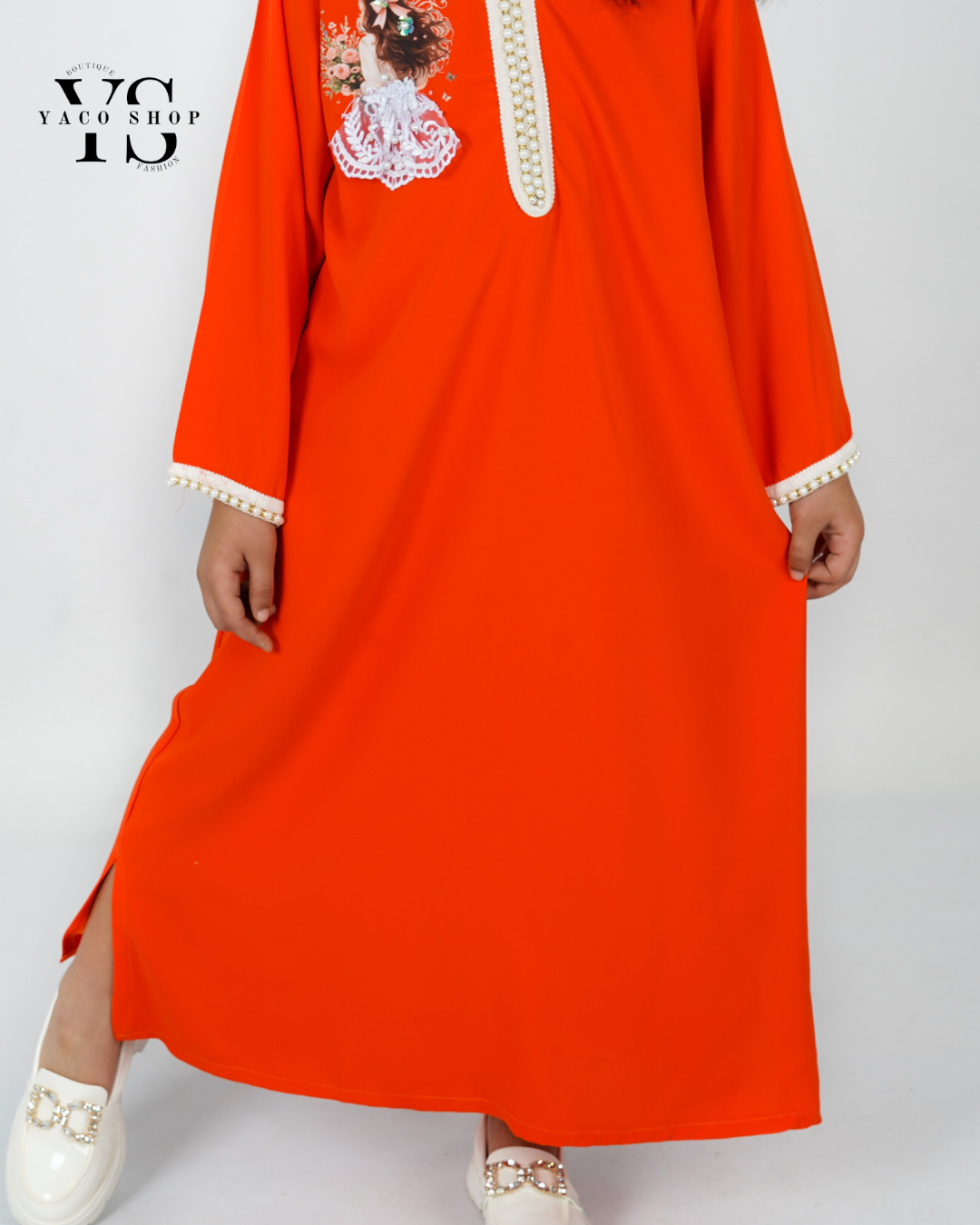 ⁠Jellaba ramadan orange + bandeau
