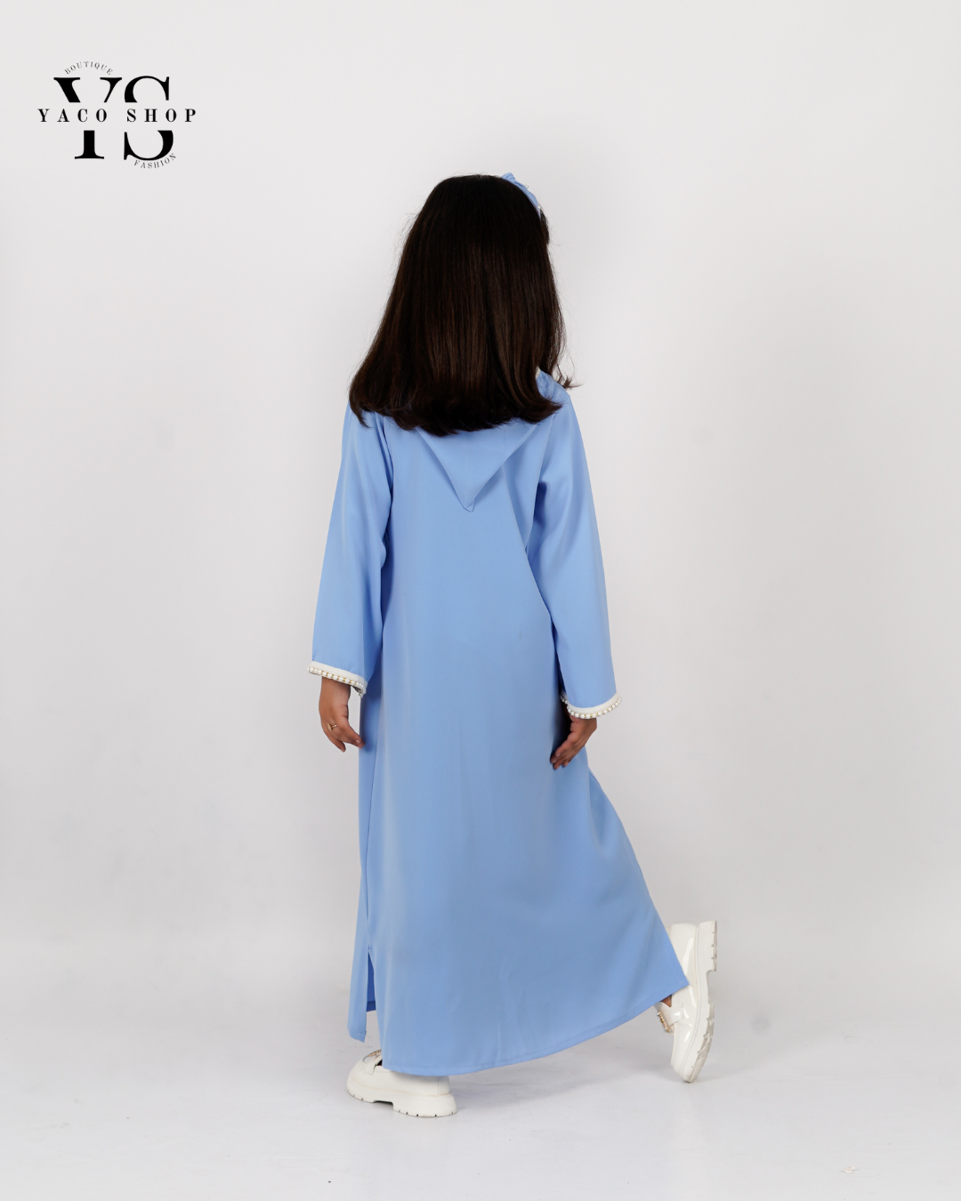 Jellaba ramadan bleu ciel + bandeau
