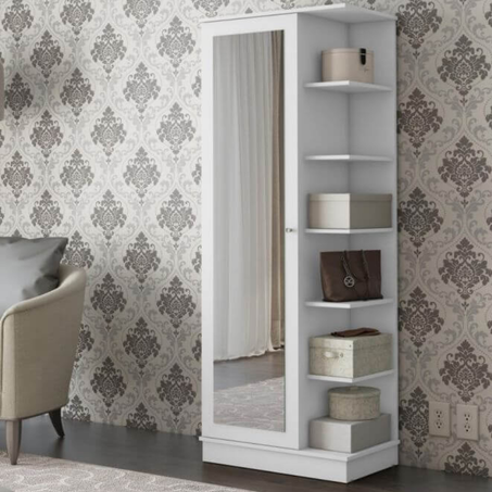 خزانة مرآة أنيقة بباب كوليس – لمسة فاخرة وعملية لمنزلك