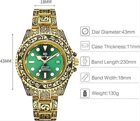 * Montre à quartz étanche en acier inoxydable *Tungsten