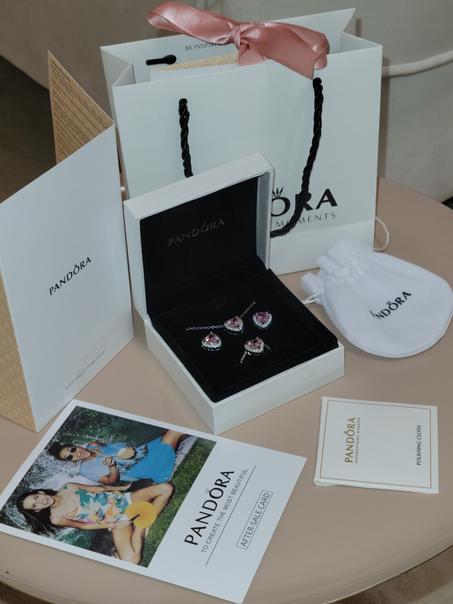 طقم باندورة فضة عيار 925 +  هدية