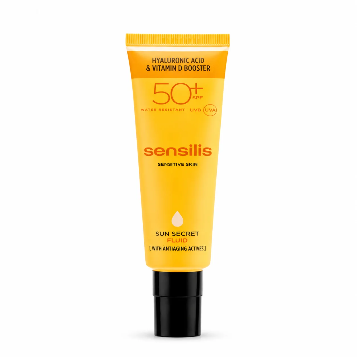 سائل سينسيليس صن سيكريت الواقي من الشمس بعامل حماية 50+ ومضاد للشيخوخة 50 مل - سائل مرطب للوجه واقٍ من الشمس للبشرة الحساسة