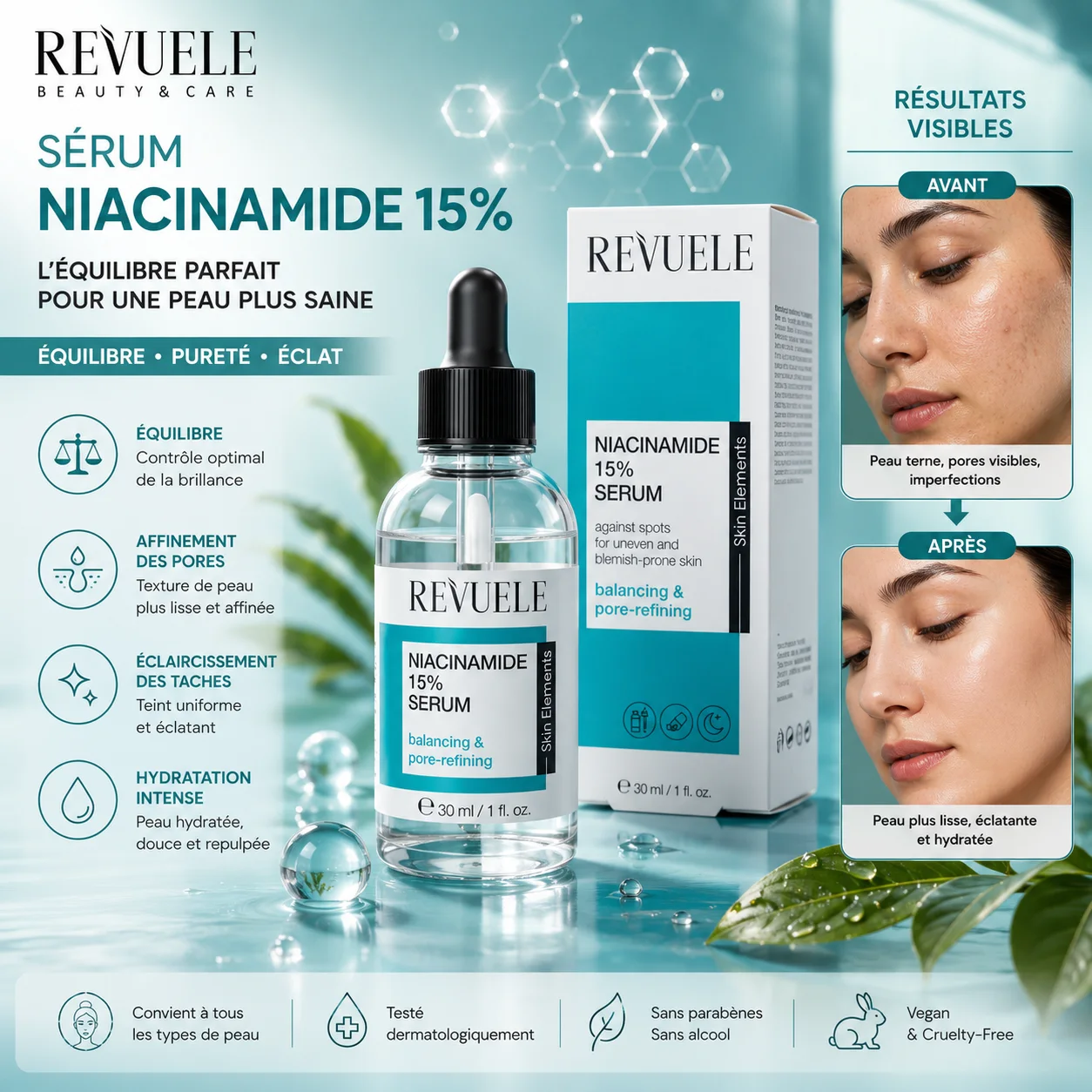 سيروم النياسيناميد Revuele Niacinamide 15% Serum