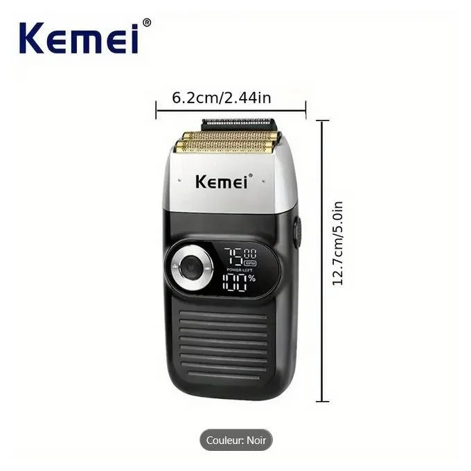 Kemei km 2026 ماكينة حلاقة كهربائية قابلة لإعادة الشحن للرجال، لقص اللحية