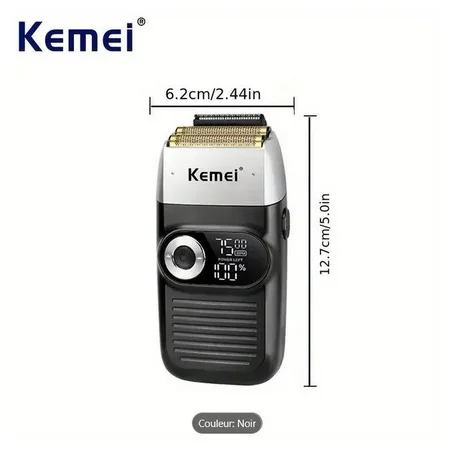 Kemei km 2026 ماكينة حلاقة كهربائية قابلة لإعادة الشحن للرجال، لقص اللحية
