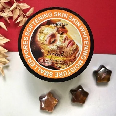 Wokali Masque Pelable au Collagène Doré -snail gold collagen 300 ml