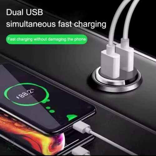 شاحن سيارة بقوة 200 واط بمنفذ USB ومنفذ Type-C - شحن سريع مع حماية ذكية 12-24 فولت