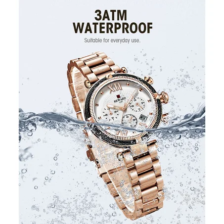 REWARD Luxury Fashion Women Watches Waterproof Casual Quartz Ladys Watch for Woman Dress Ladies Wristwatches Relogio Feminino