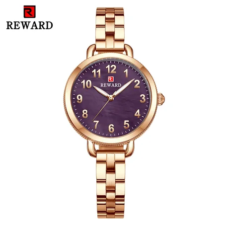REWARD Brand Women Wristwatch Top Luxury Ladies Quartz Watch Waterproof Stainless Steel Women's Watches Gift Clock