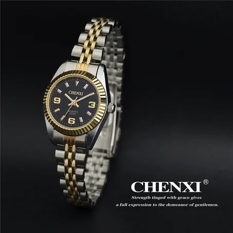 CHENXI Top Brand Watch Ladies Quartz-Watches Women and Men  Simple Dial Lovers' Quartz Fashion Leisure