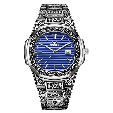 ONOLA brand luxury classic watch malefashion cusual quartz wrist best watch waterproof Vintage simple designer men watch