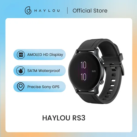HAYLOU-Montre intelligente étanche RS3 LS04 pour hommes et femmes, écran AMOLED 5iko, 14 modes sportifs, GPS 5iko, Android IOS