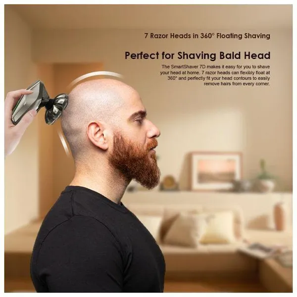 Oraimo SmartShaver 7D Rasoir 7 têtes de rasoir 360°