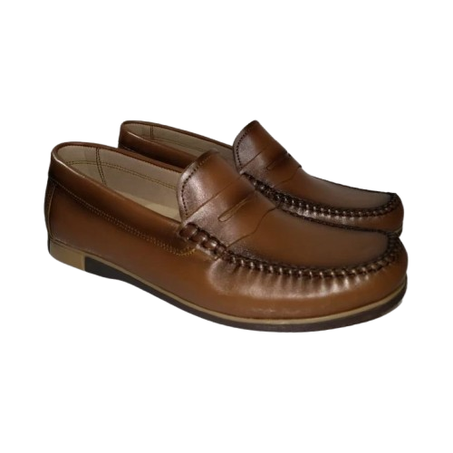 Mocassin en cuir Marron
