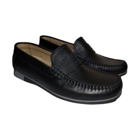 Mocassin en cuir Noir