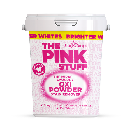 THE MIRACLE  OXI POWDER STAIN REMOVER FOR WHITES PINK STUFF