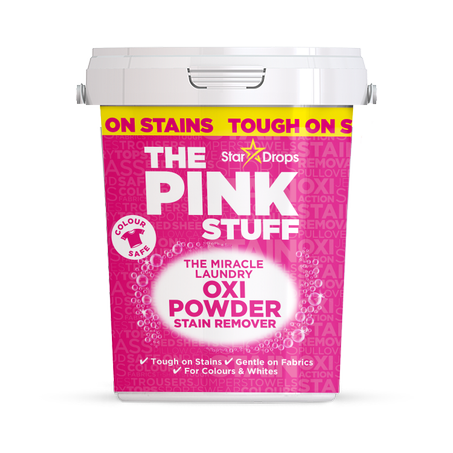 THE MIRACLE  OXI POWDER STAIN REMOVER FOR COLOURS PINK STUFF