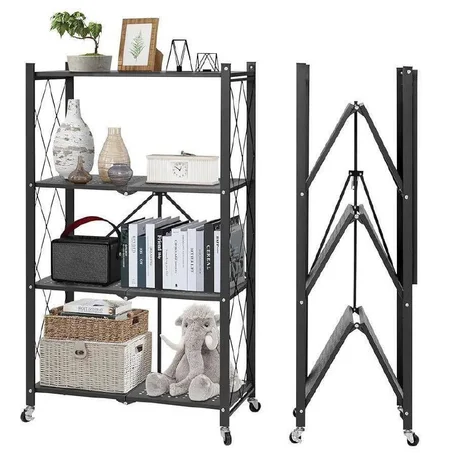 🔩 رف التخزين القابل للطي و العجلات (Folding Storage Rack) 🛒