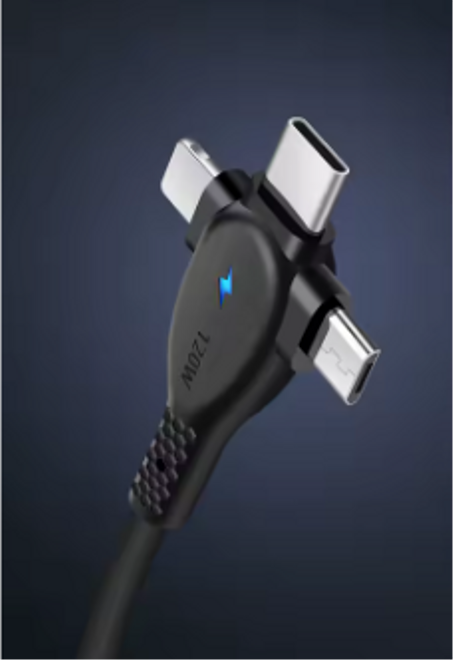 كابل شحن سريع 3 فـ 1 بقوة 120W