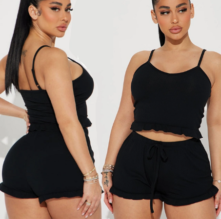 بيجامة نسائية أنيقة ومريحة – طقم من قطعتين