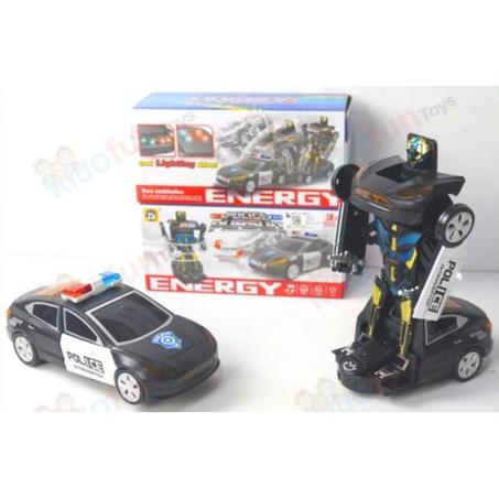 Voiture police robot noir