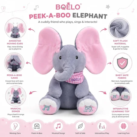 Éléphant peek a boo