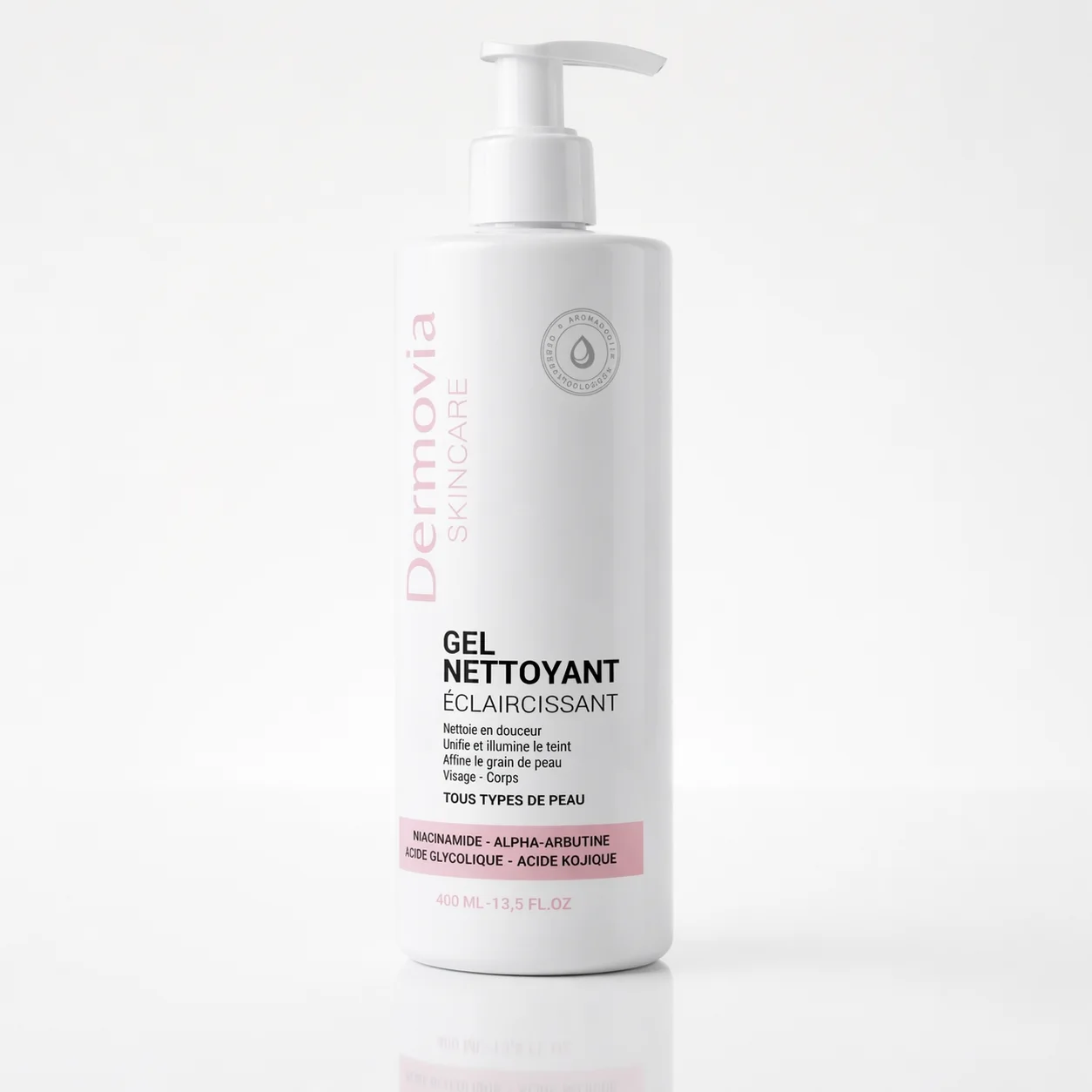 Dermovia Skincare – Gel Nettoyant Éclaircissant 400ML