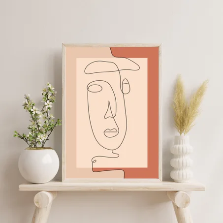 Face One line Art