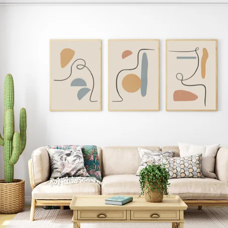 Minimalist Warm Neutral Tones Posters