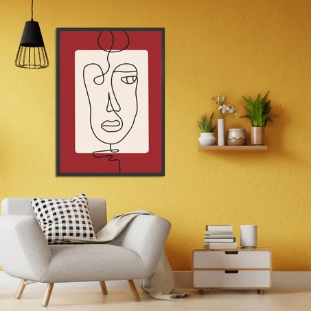Face One line Art