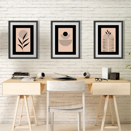 Neutral Botanical Line Art Plant