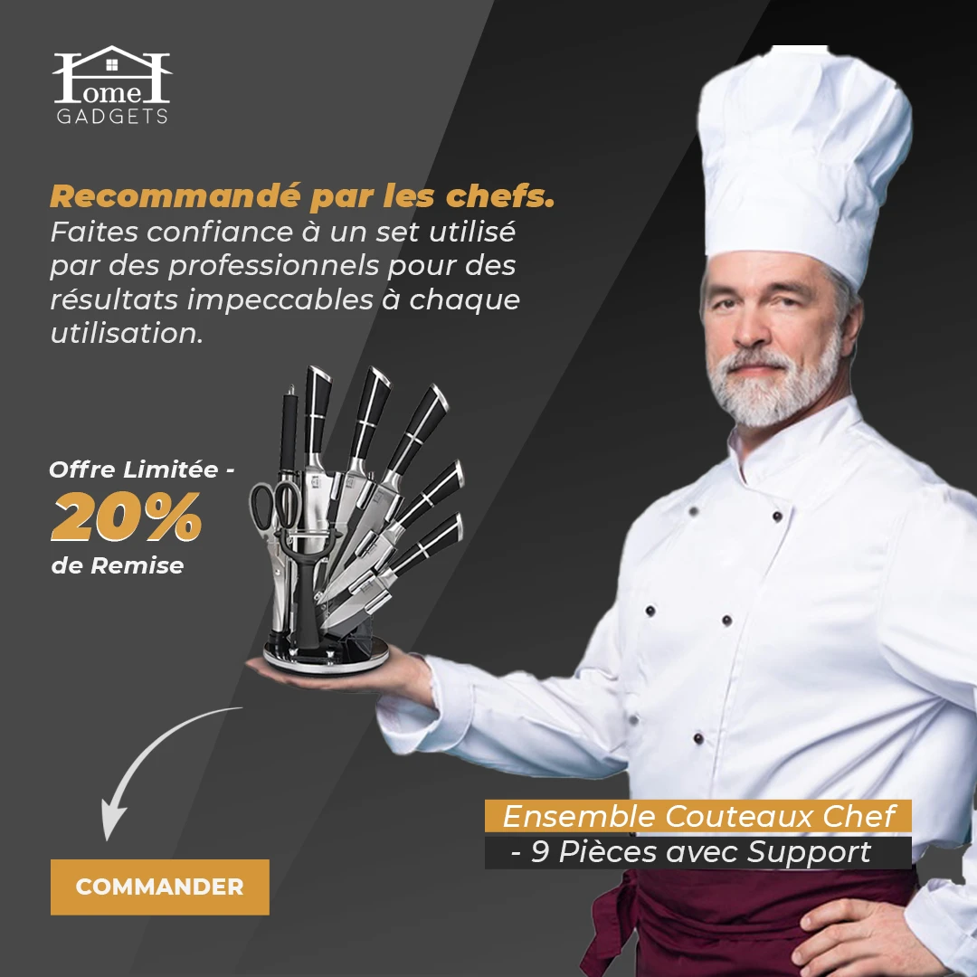 Ensemble de Couteaux Professionnels en Acier Inoxydable