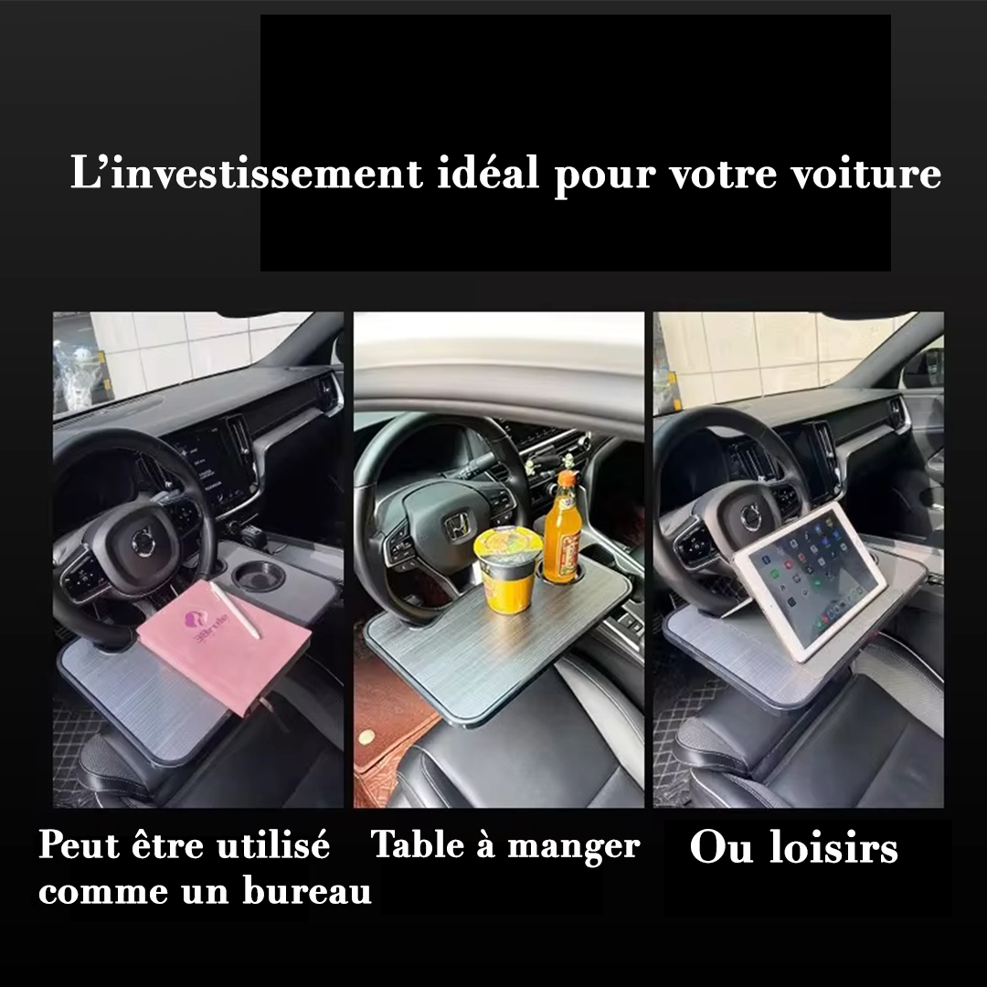 Table Multifonction pour Volant – Bureau et Repas en Voiture