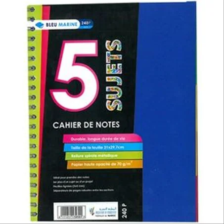 Cahier Université 5 Sujets A4 240P 5*5