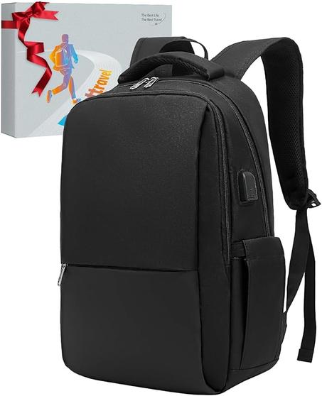 شنطة ظهر للابتوب والسفر والعمل مع منفذ شحن USB، مقاومة للماء ومضادة للسرقة للرجال والنساء، تناسب لابتوب مقاس 15.6 انش