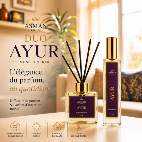 Pack Duo Ayur – Diffuseur & Spray Musc Oriental