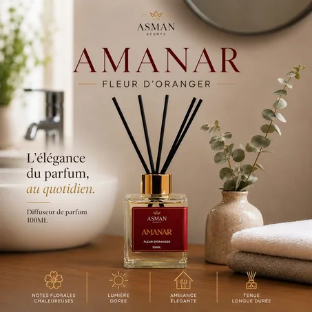 Diffuseur de Parfum Amanar – Fleur d’Oranger