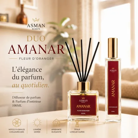 Pack Duo Amanar Diffuseur & Spray Fleur d’Oranger
